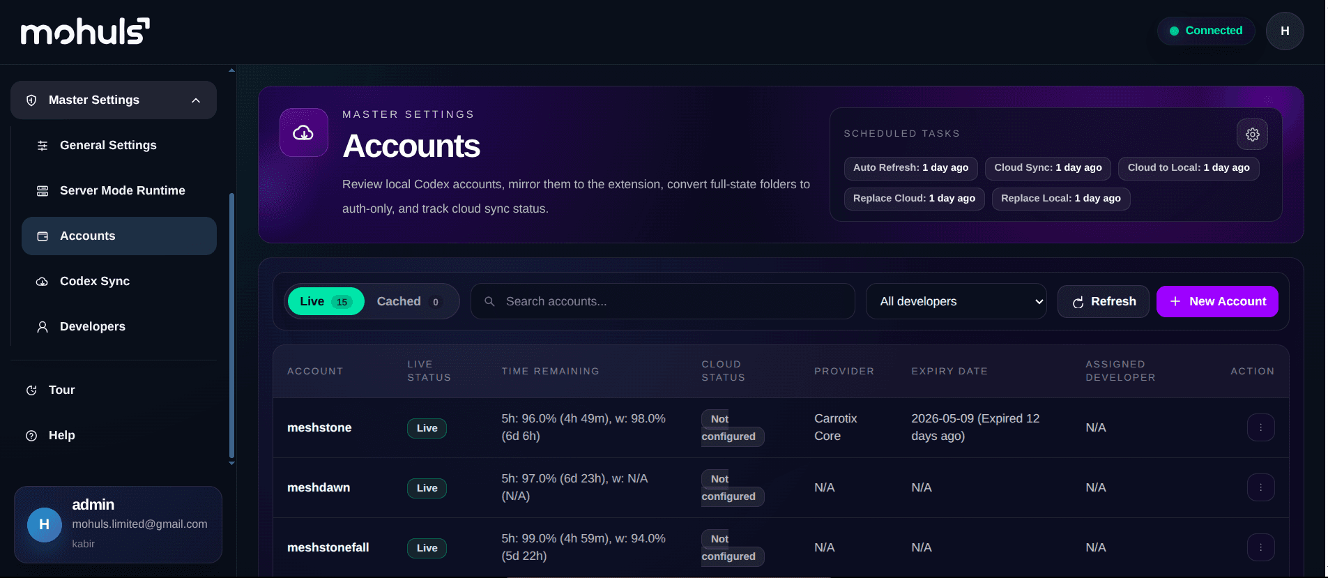 Codex Tool control center preview